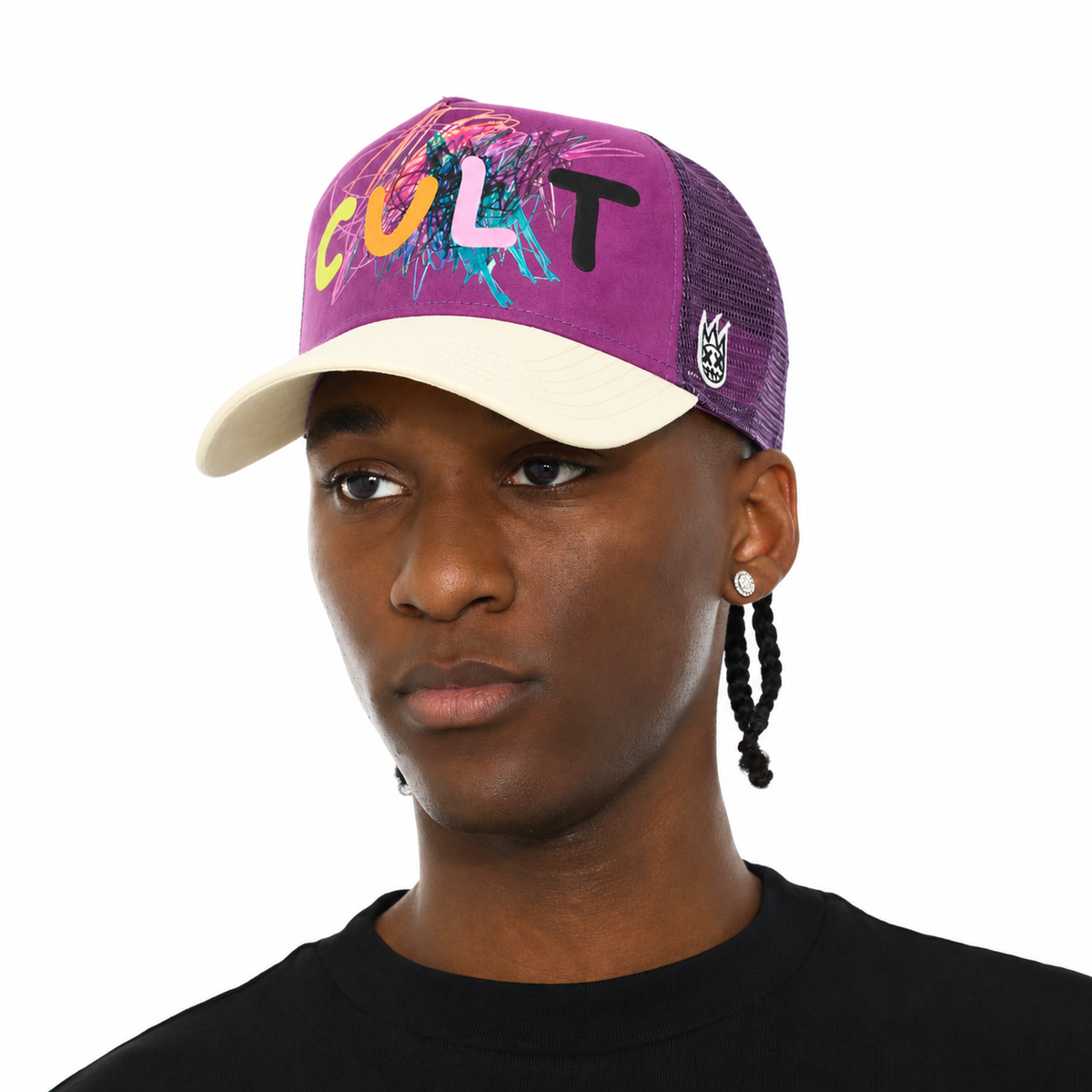 Men's Cult Of Individuality Cult Multi Logo Violet Trucker Hat 625bc-ch101a-hyvi