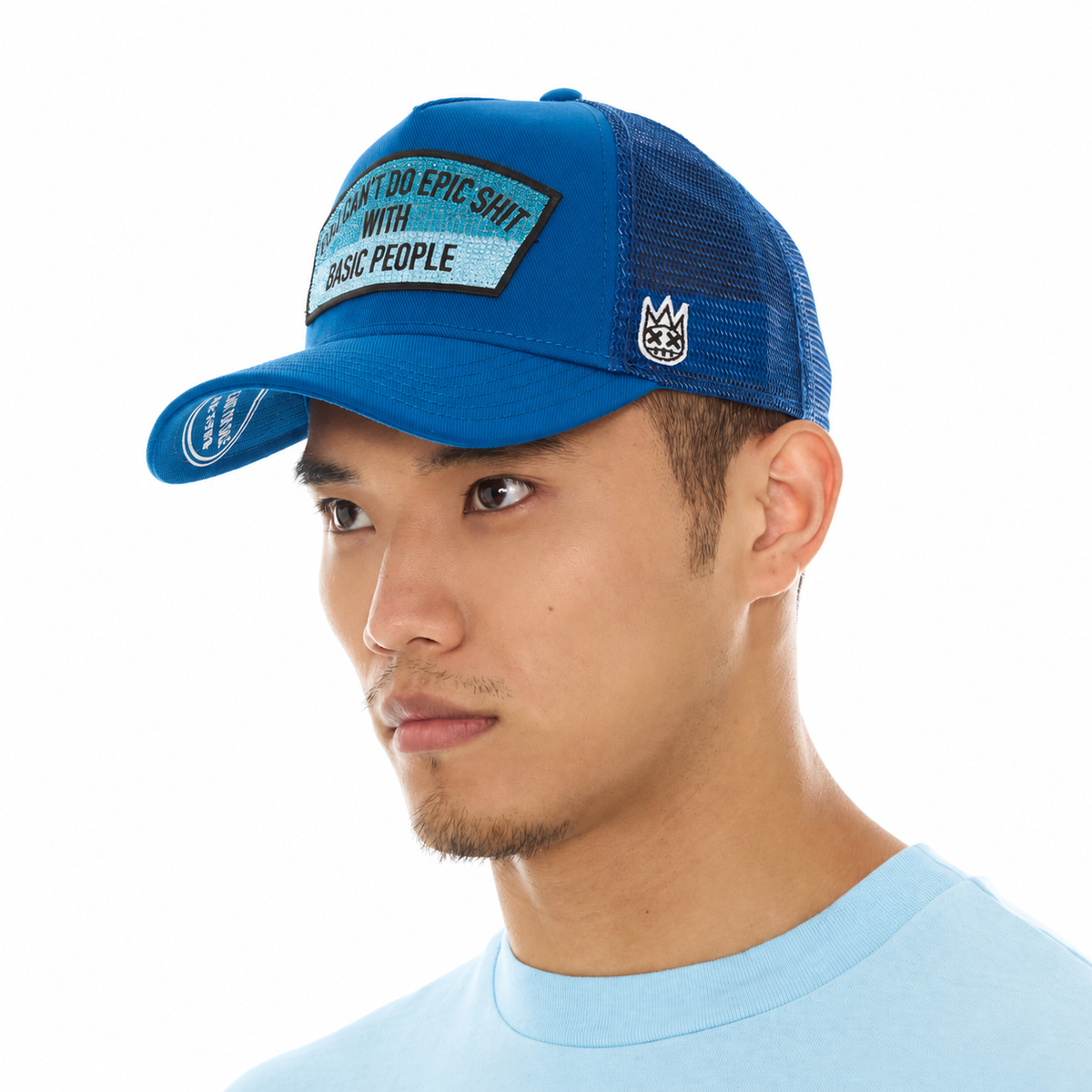 Cult of Individuality Trucker Hat Epic Shit Blue 626ac-ch85a-tubl