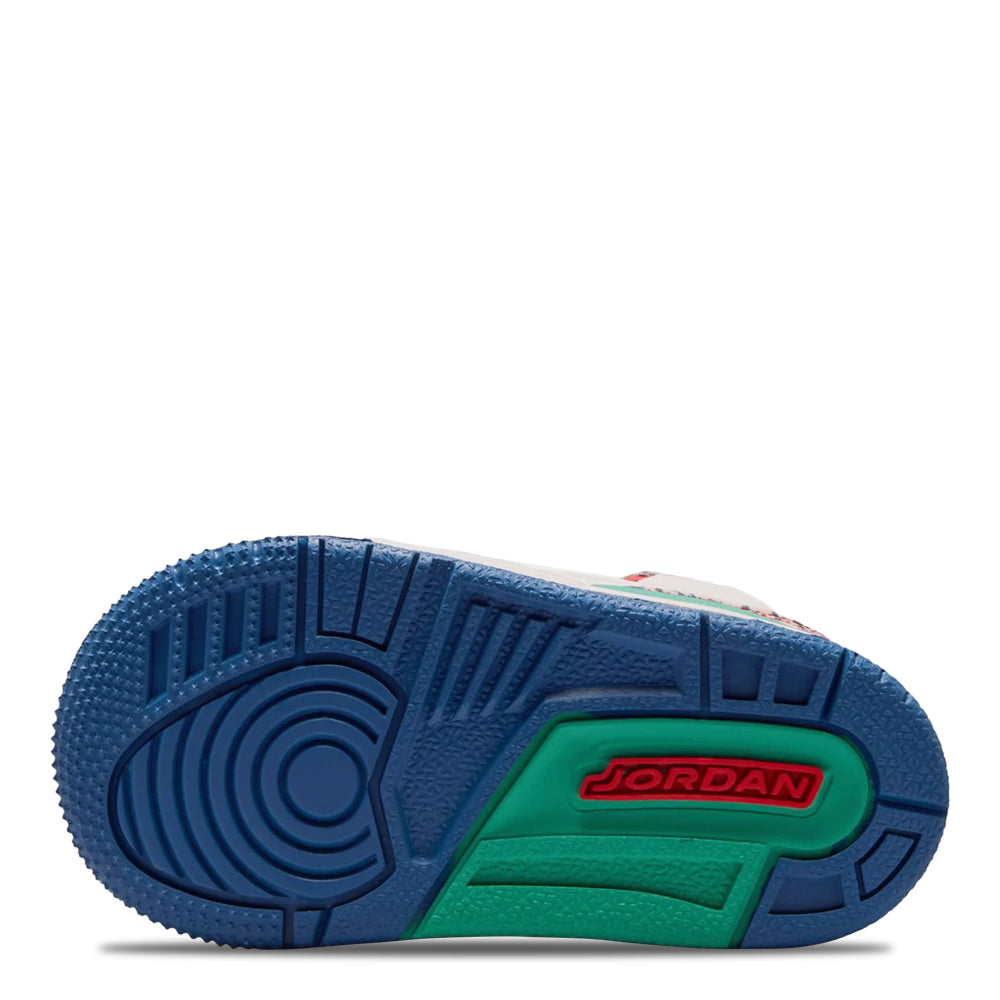 Toddler Air Jordan 3 Retro Play Your Way Chalk/Track Red/True Blue/Kinetic Green IO2075-100