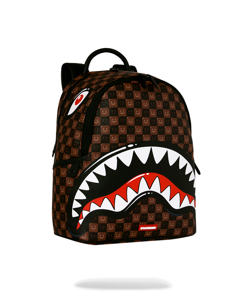 Sprayground Sharks In Paris Wtf Bubble Brown Check Savages Backpack