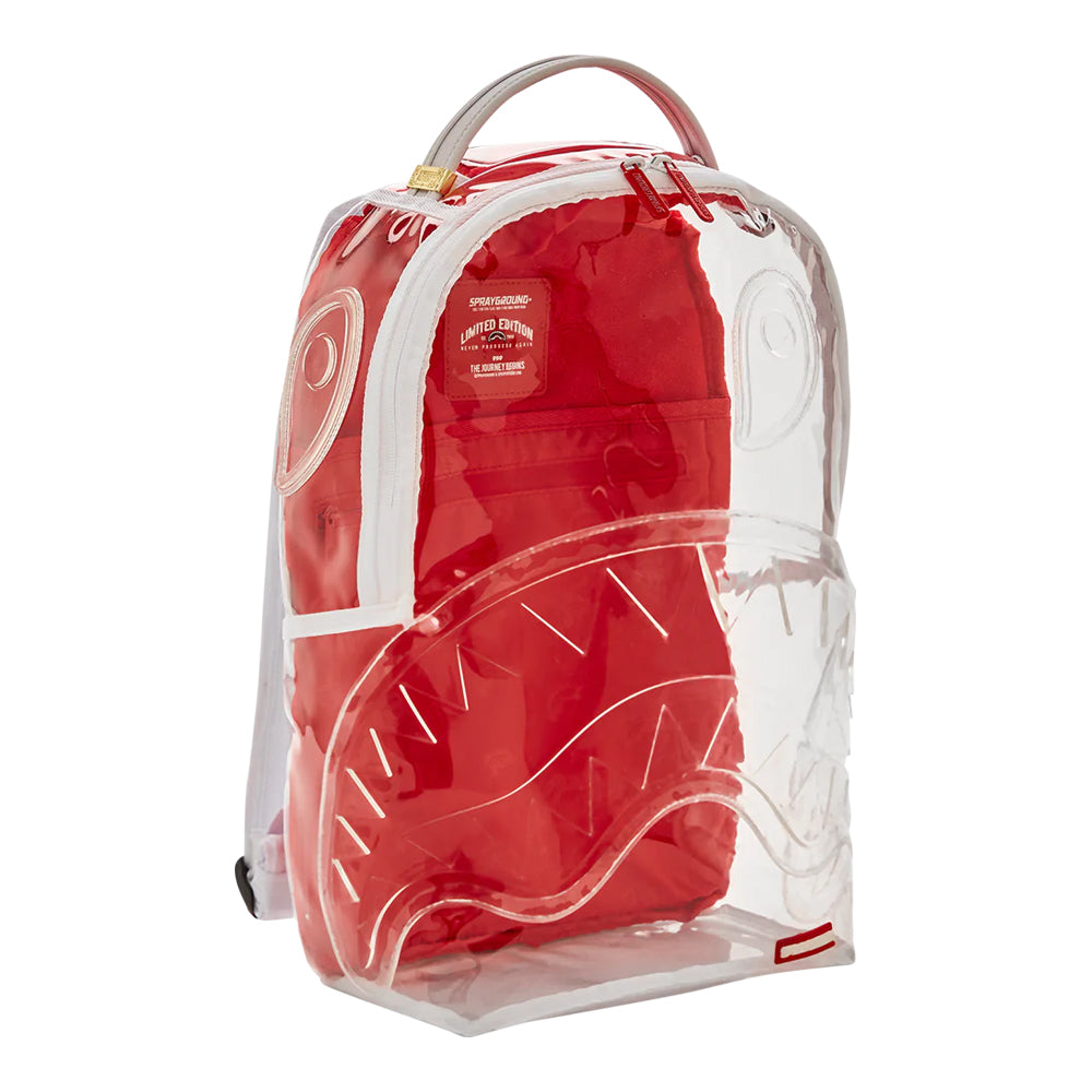 Sprayground Clear Embossed Sharks In Paris DLXSV Backpack City Jeans