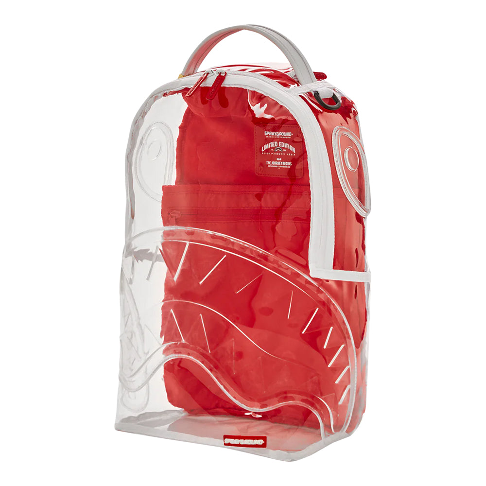Sprayground Clear Embossed Sharks In Paris DLXSV Backpack City Jeans