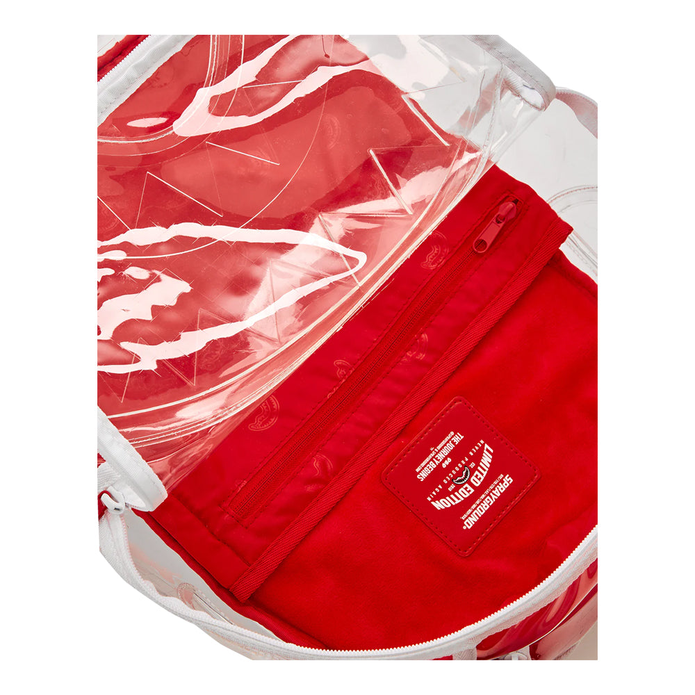 Sprayground Clear Embossed Sharks In Paris DLXSV Backpack City Jeans