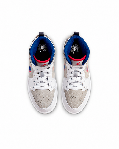 Little Kid's Jordan 1 Mid SE Hare Light Smoke Grey/University Red/Cool Grey/Varsity Royal IZ4721-001