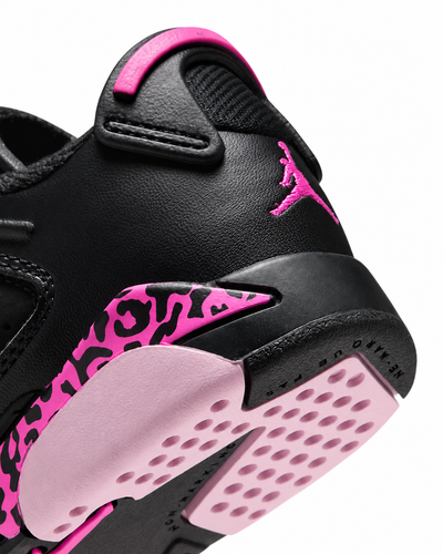 Little Kid's Jordan 6 Retro Low Black/Pink Foam/Laser Fuchsia IQ5506-001