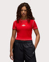 Women's Jordan Rare Air Slim Graphic Cropped T-Shirt - University Red