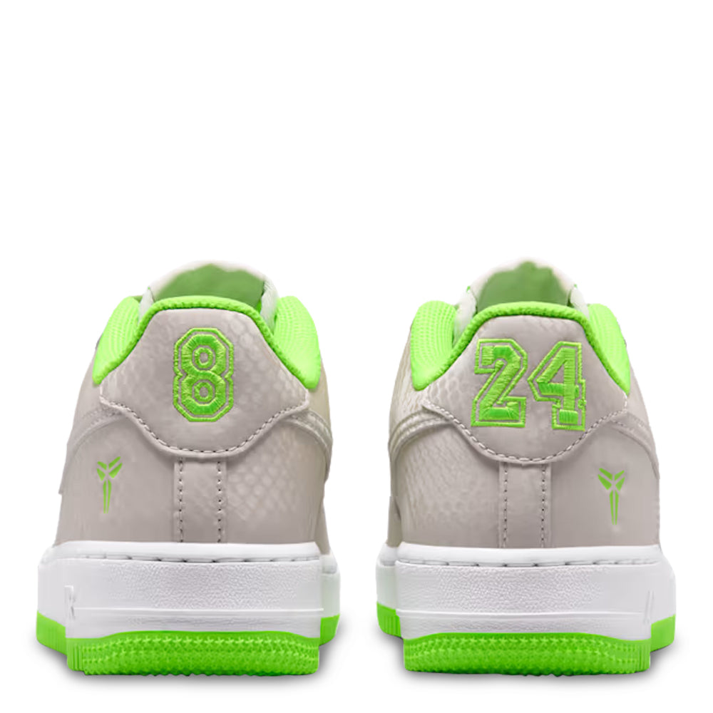 Big Kid's Nike Air Force 1 Low Kobe Vast Grey/White/Electric Green IO4610-002