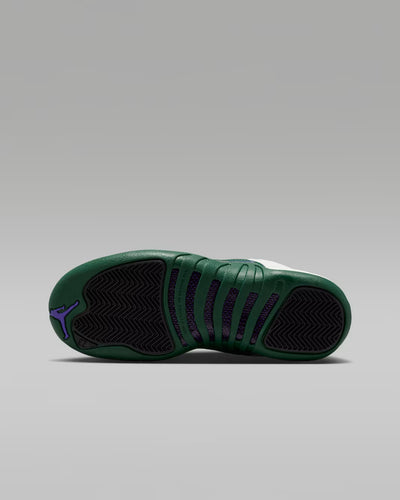 Big Kid's Air Jordan 12 Retro Summit White/Gorge Green-Black-Fierce Purple 153265-103