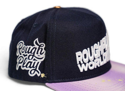 Men's Rough Play Worldwide Snapback Hat Navy/Purple worldwide-nvyprp