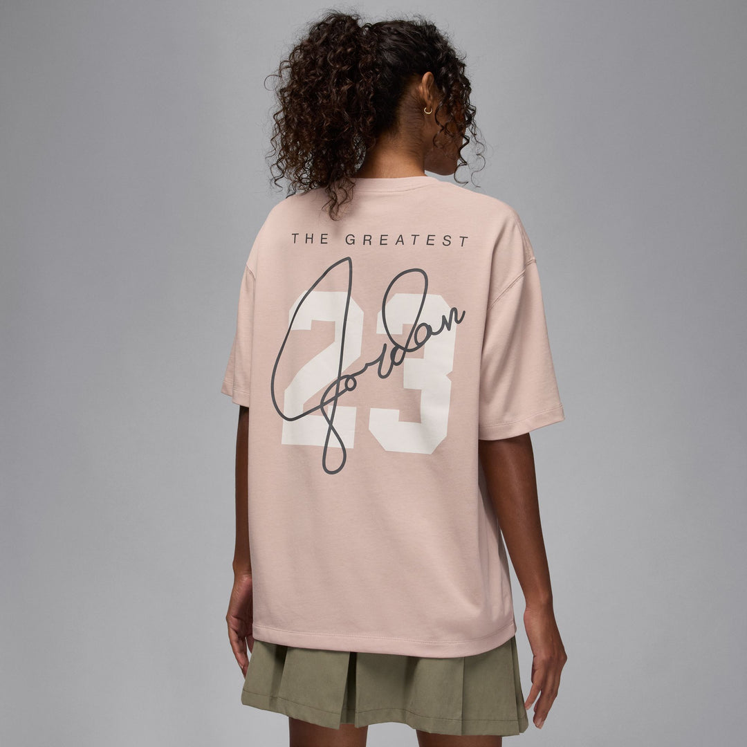 Women's Jordan Essentials Short-Sleeve Graphic T-Shirt - Fossil Stone 1