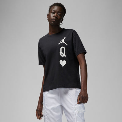 Women's Jordan Flight T-Shirt - BLACK/WHITE 2