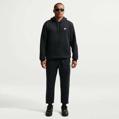 Men's Nike Club Pullover Fleece Hoodie - Black/White 6