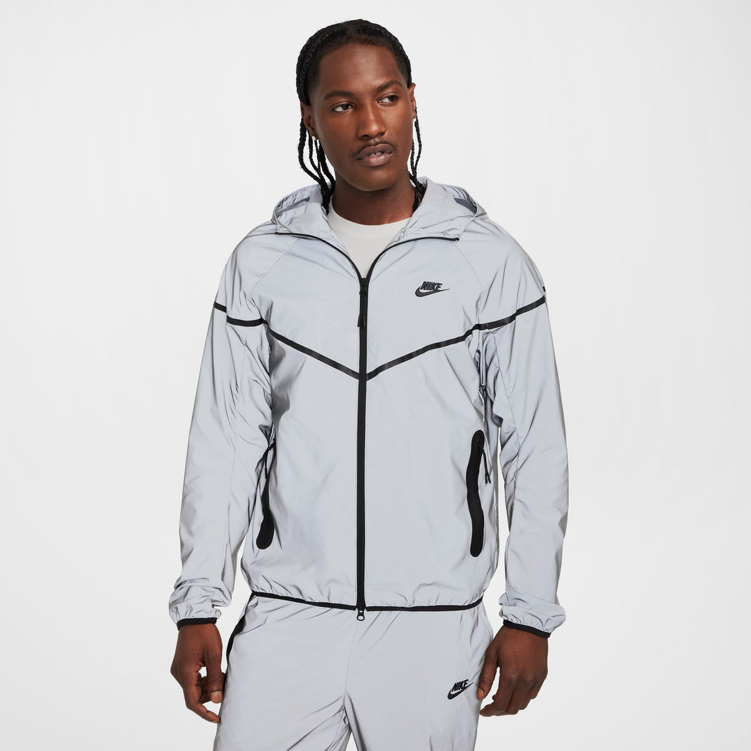 Men's Nike Tech Woven Reflective Jacket - Reflect Silver/Black 1