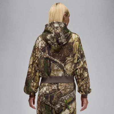 Women's Jordan Brooklyn Fleece Realtree Mod Crop Full-Zip Hoodie - Sail/Sail 5