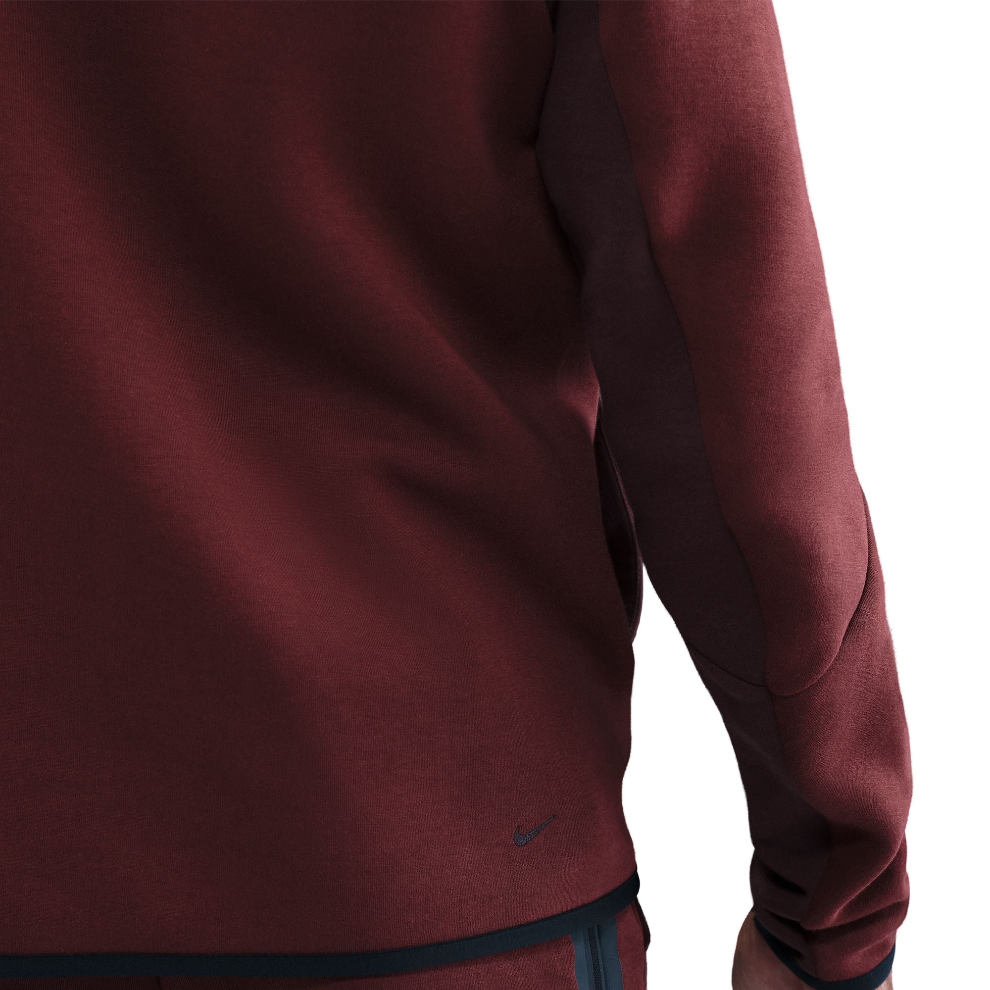 Men's Nike Tech Fleece Windrunner Full-Zip Jacket - Dark Team Red/Burgundy Crush-Black 4