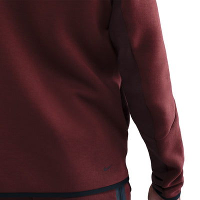Men's Nike Tech Fleece Windrunner Full-Zip Jacket - Dark Team Red/Burgundy Crush-Black 4
