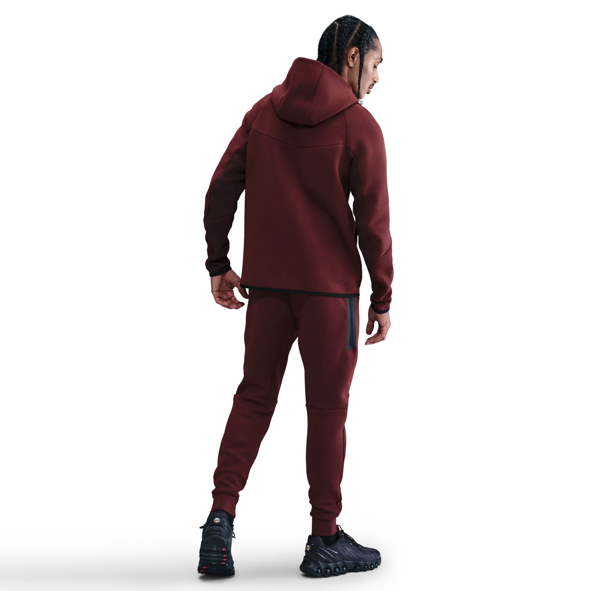 Men's Nike Tech Fleece Jogger Pants - Dark Team Red/Burgundy Crush