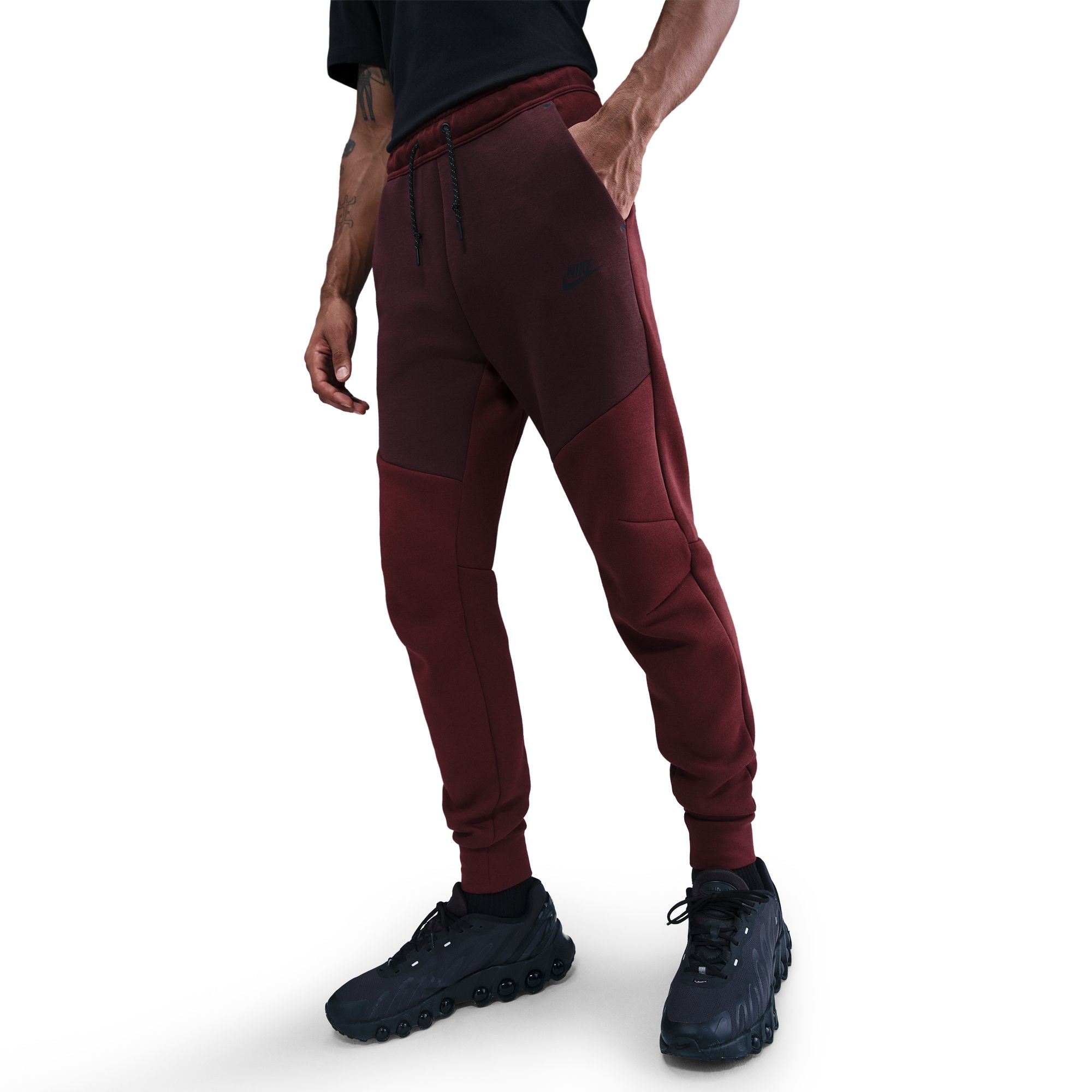 Men's Nike Tech Fleece Jogger Pants - Dark Team Red/Burgundy Crush