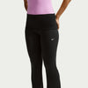 Womens Nike Sportswear Chill Knit Mid Rise Tight Ribbed Trousers - Black/Sail