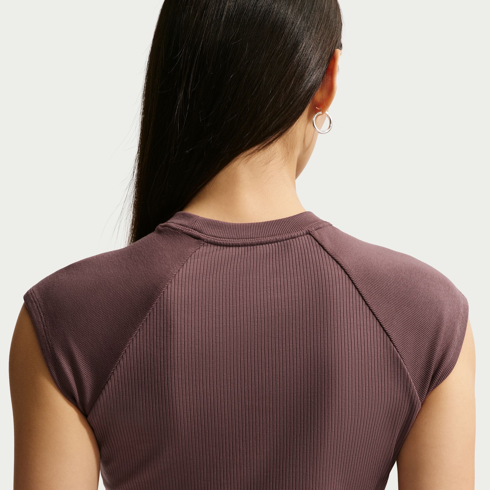 Nike Sportswear Chill Knit Tight Short-Sleeve Ribbed Top - Tattoo/Sail 4