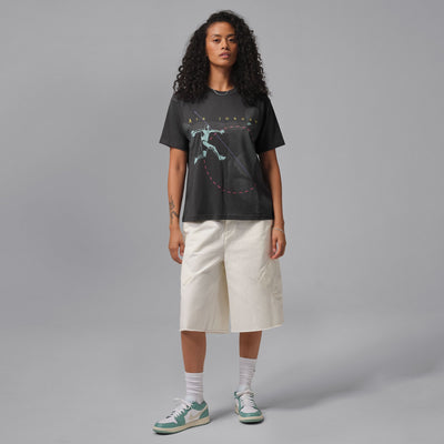 Women's Jordan Flight Graphic T-ShirtDark Smoke Grey/Black 5