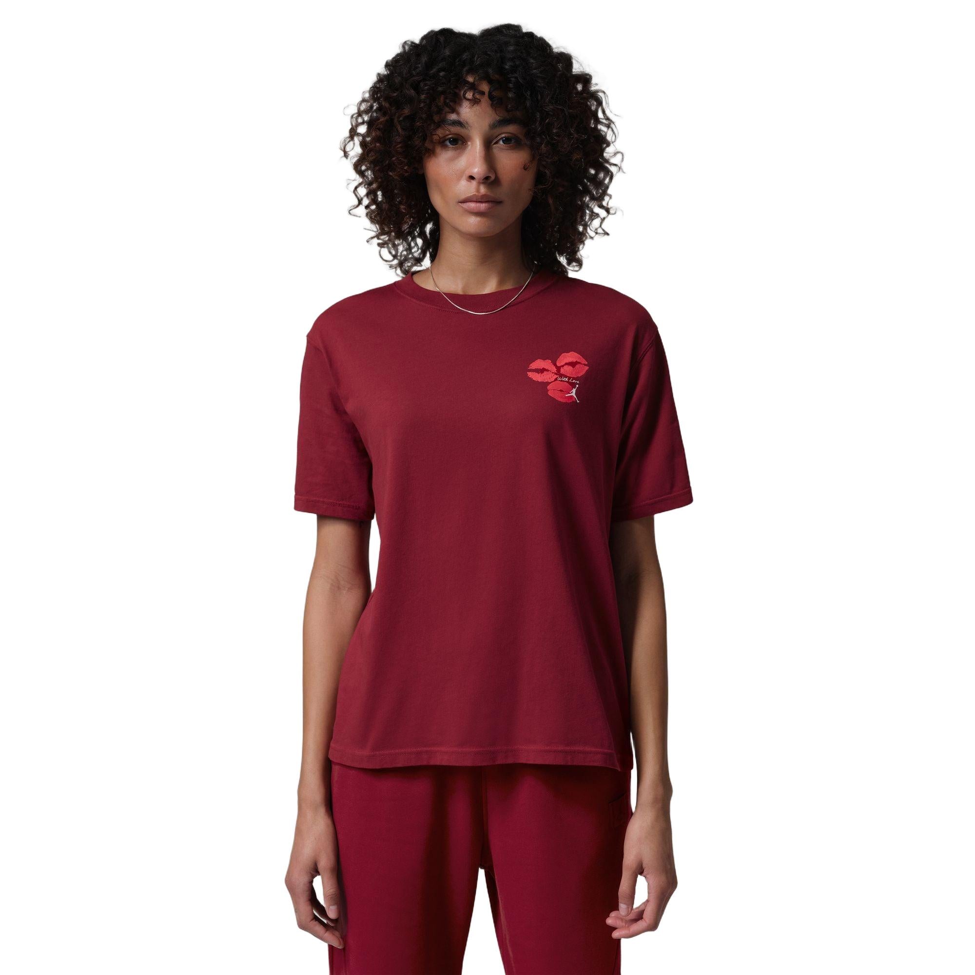 Women's Jordan Flight Graphic T-Shirt - Team Red/White 1