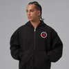 Men's Jordan Flight Club Fleece Full-Zip Knit Hoodie - Black