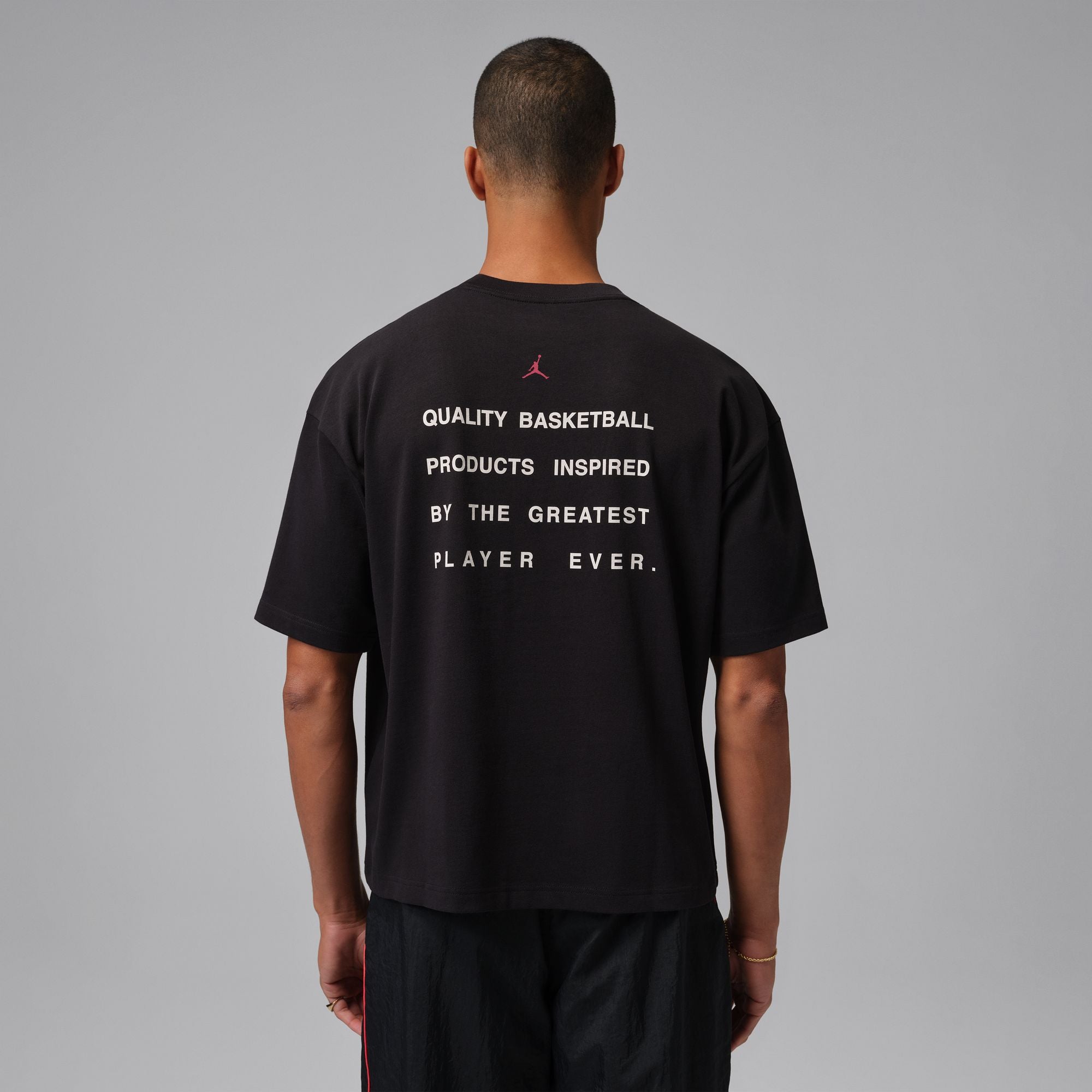 Men's Jordan Flight Script T-Shirt - Black/Gym Red 4