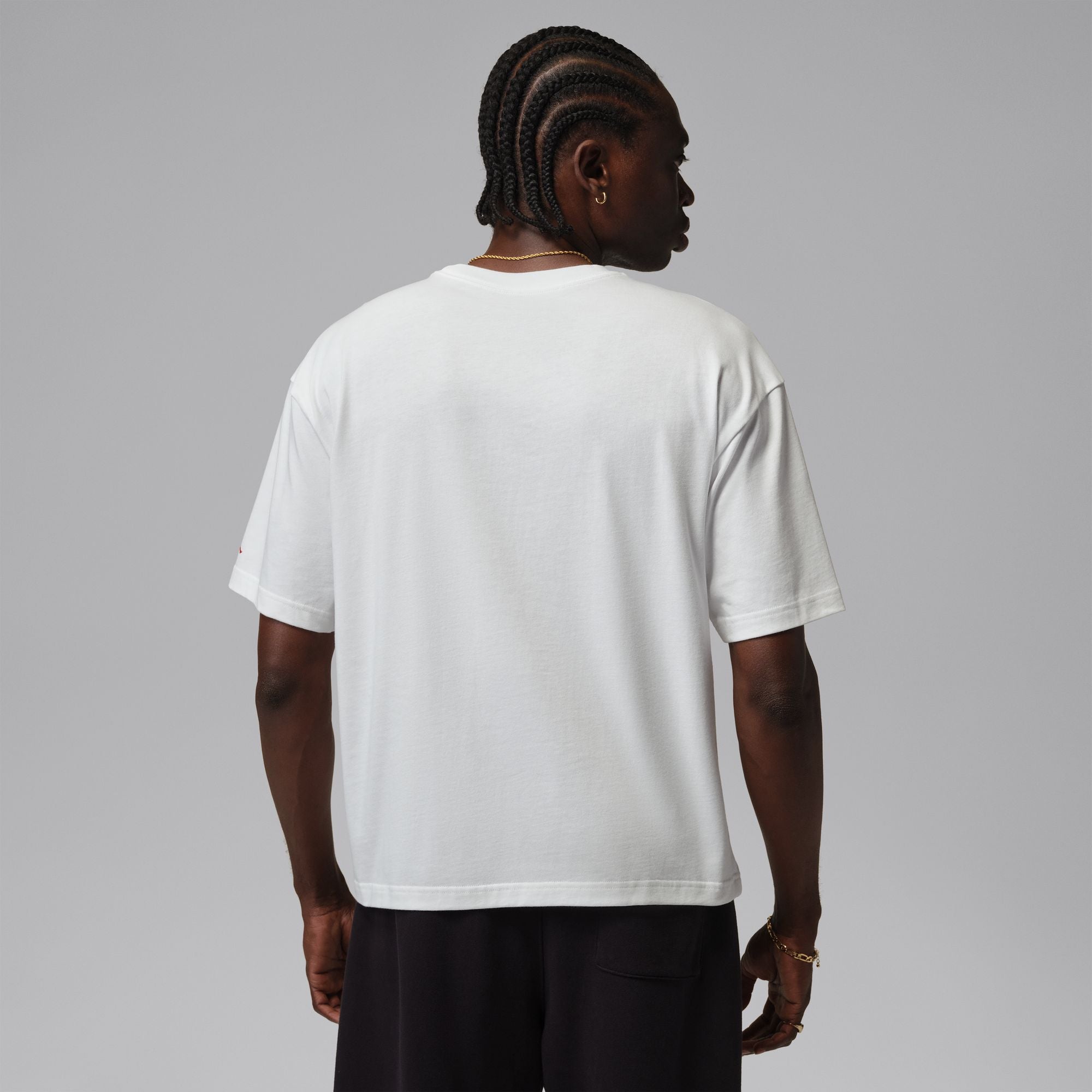 Men's Jordan Flight Essentials Boxy Graphic T-Shirt - White/University Red 3