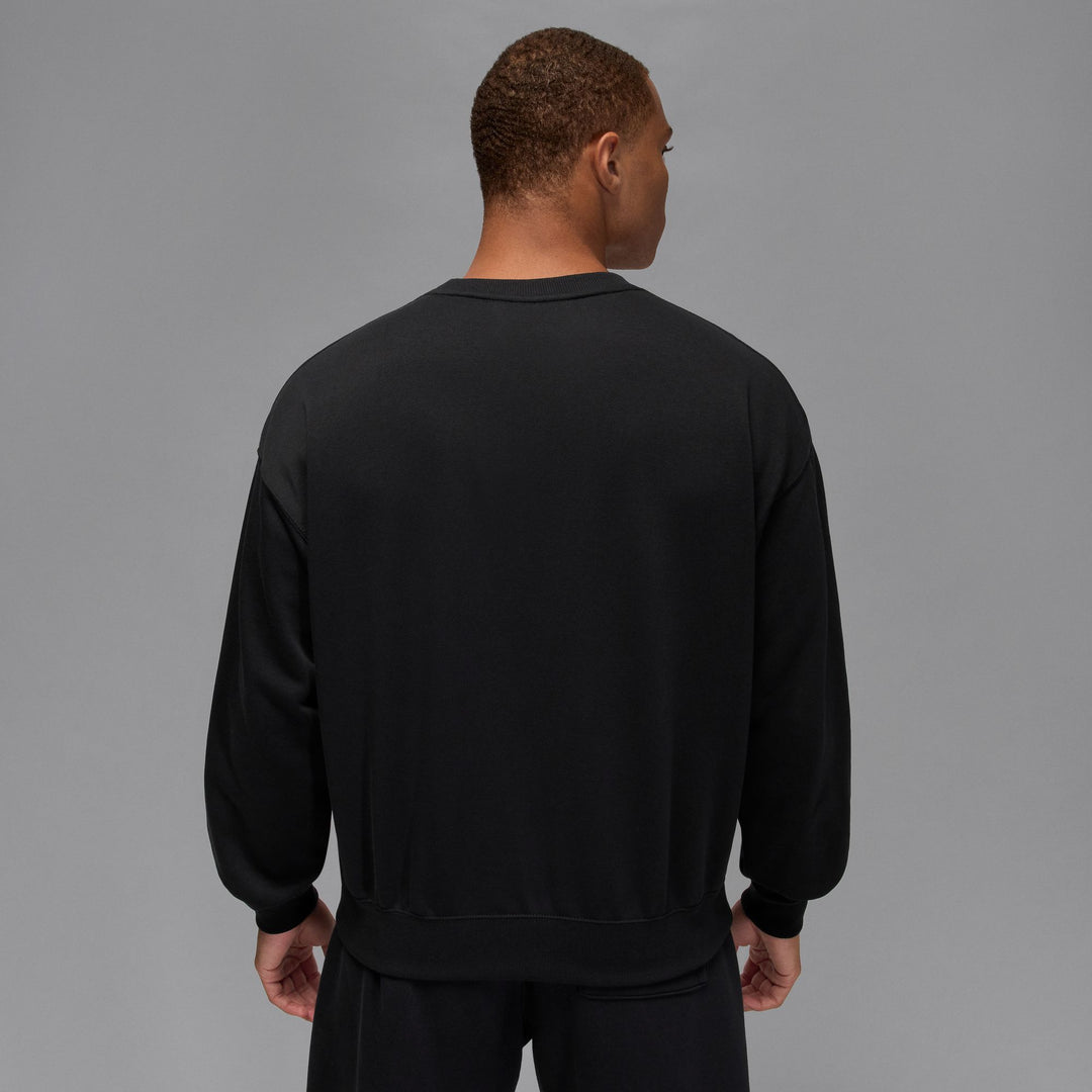 Men's Jordan Brooklyn Fleece Crewneck Sweatshirt - Black/Gamma Blue 1