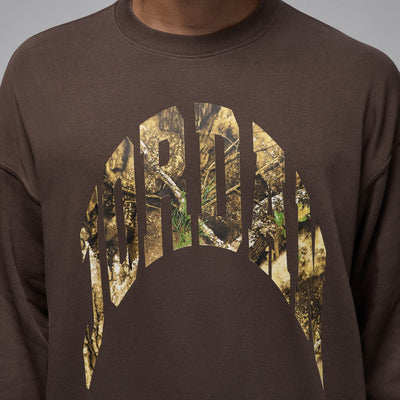 Men's Jordan Brooklyn French Terry Realtree Crew-Neck Sweatshirt - Baroque Brown/Sail 4