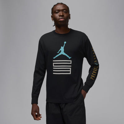 Men's Jordan Brooklyn AJ11 Graphic Long-Sleeve T-Shirt - Black 2