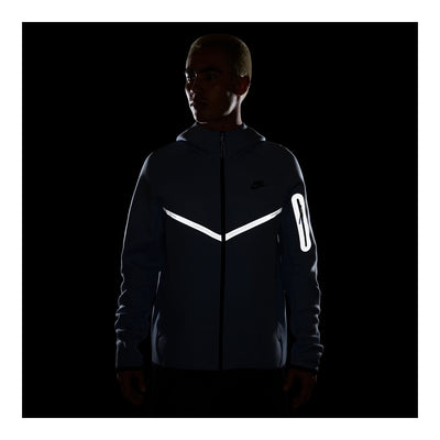 Men's Nike Tech Full-Zip Fleece Windrunner Jacket with Reflective Design Accents - Aluminium/Blue 5