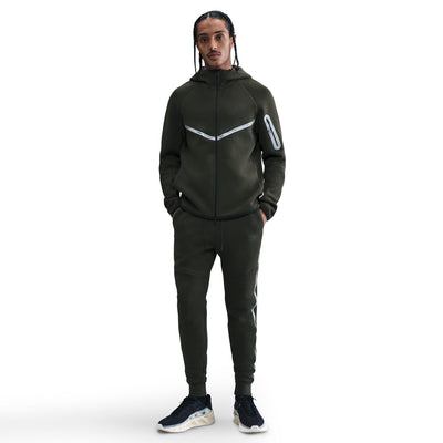 Men's Nike Tech Fleece Joggers with Reflective Accents - Sequoia/Black 5
