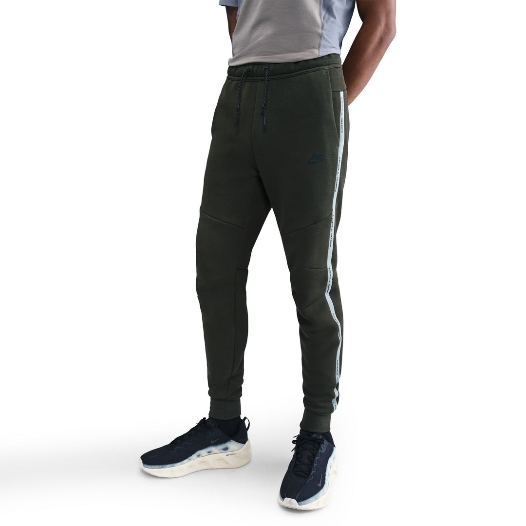 Men's Nike Tech Fleece Joggers with Reflective Accents - Sequoia/Black 1