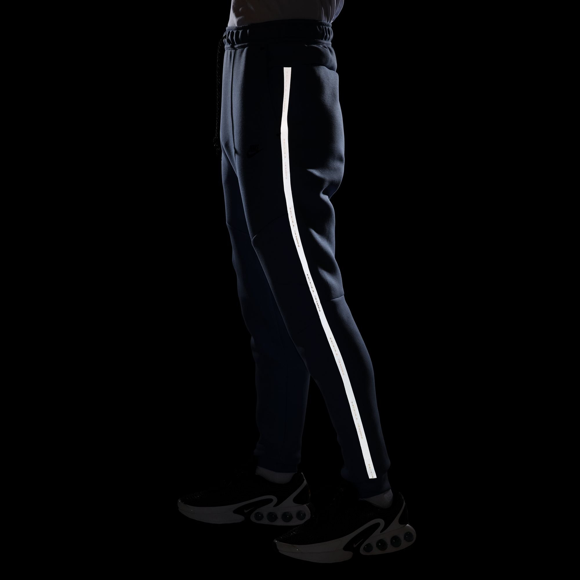 Men's Nike Tech Fleece Joggers with Reflective Accents - Aluminium/Black 6