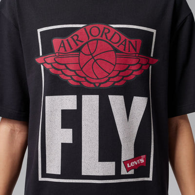 Unisex Jordan x Levi's Fly Short-Sleeve T-Shirt - Black 3