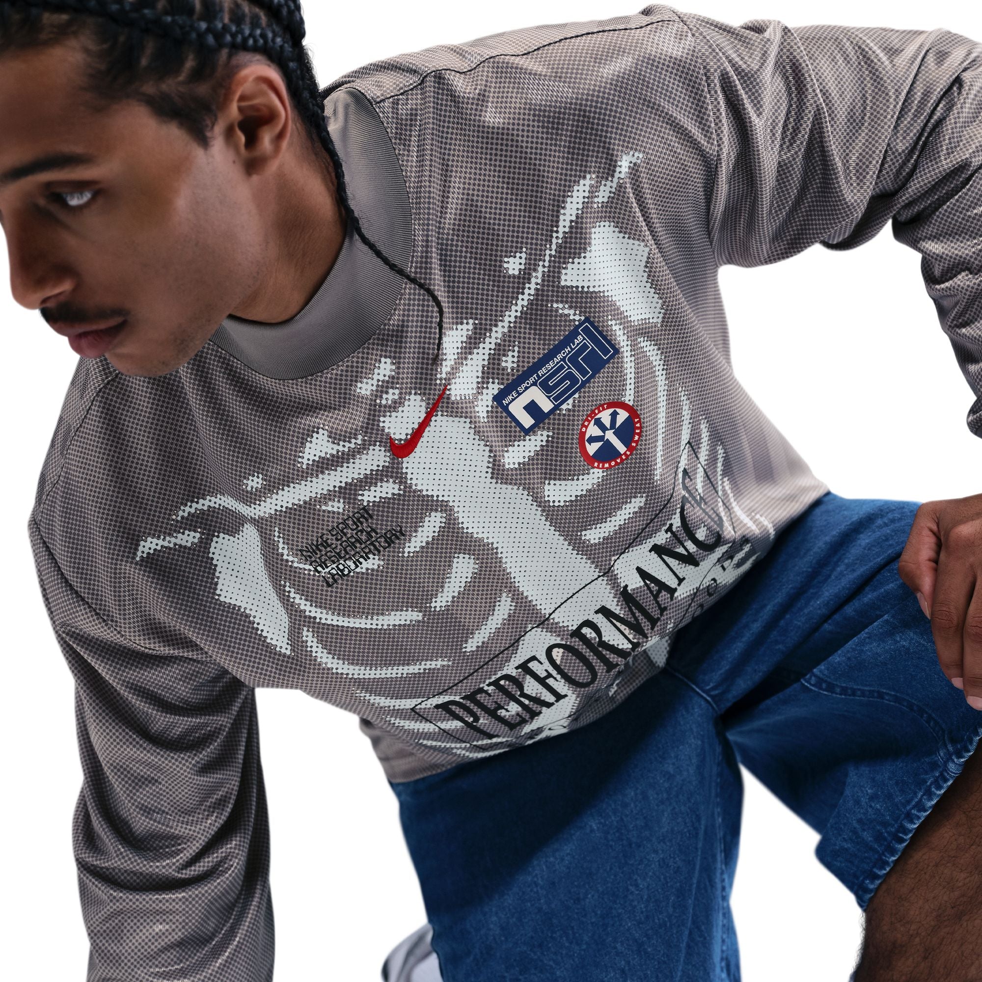 Men's Nike Dri-FIT Combine Performance Long-Sleeve Jersey T-Shirt