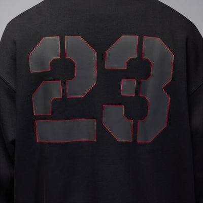 Men's Jordan Brooklyn Oversized Pullover Hoodie - Black 6