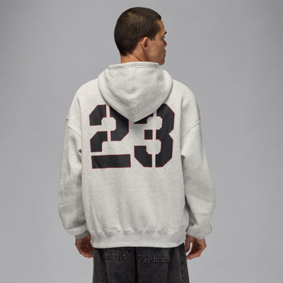 Mens Jordan Brooklyn Oversized Pullover Fleece Hoodie - Grey 7