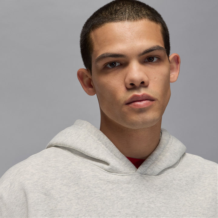 Mens Jordan Brooklyn Oversized Pullover Fleece Hoodie - Grey 2