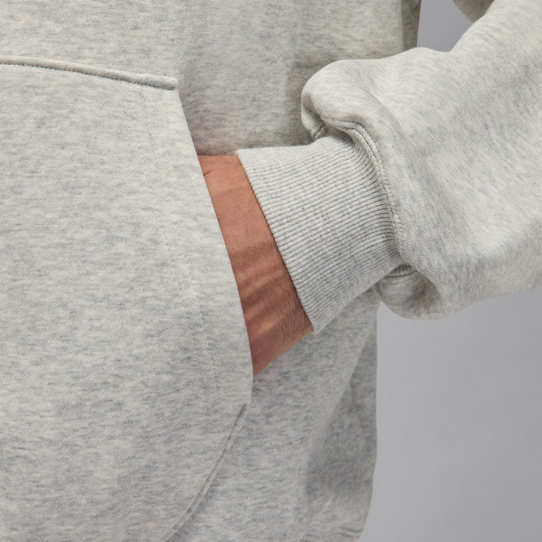 Mens Jordan Brooklyn Oversized Pullover Fleece Hoodie - Grey 4