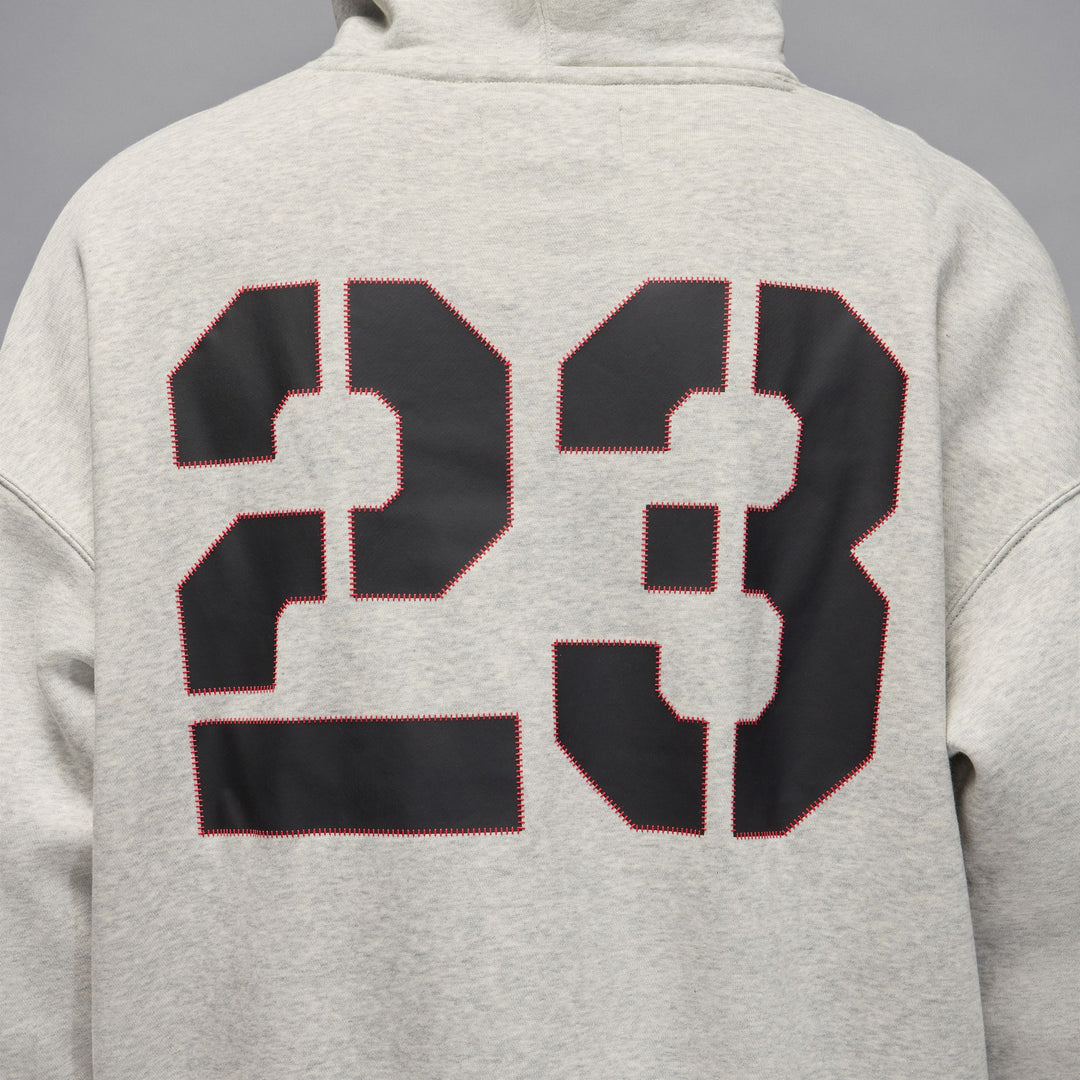 Mens Jordan Brooklyn Oversized Pullover Fleece Hoodie - Grey 6