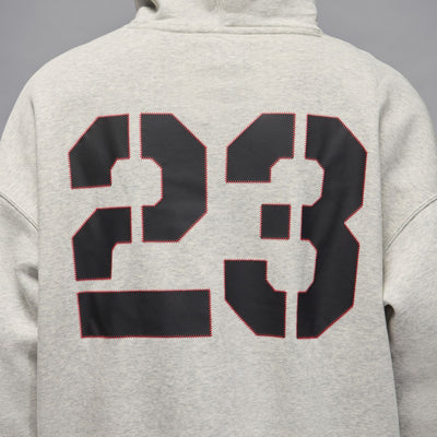 Mens Jordan Brooklyn Oversized Pullover Fleece Hoodie - Grey 6