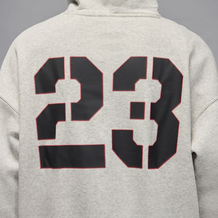 Mens Jordan Brooklyn Oversized Pullover Fleece Hoodie - Grey 6