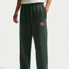Men's Nike Solo Swoosh Fleece Open-Hem Pants - Black Spruce/White