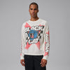 Men's Jordan Black Cat Oversized Long Sleeve T-Shirt - Ivory