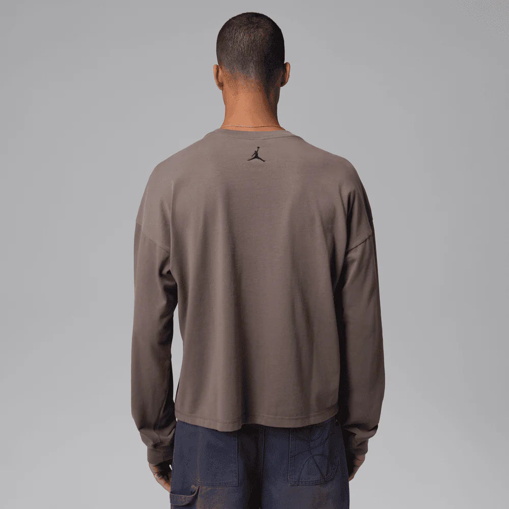 Men's Air Jordan M J Oversized Long Sleeve Tee - Cave Stone 1