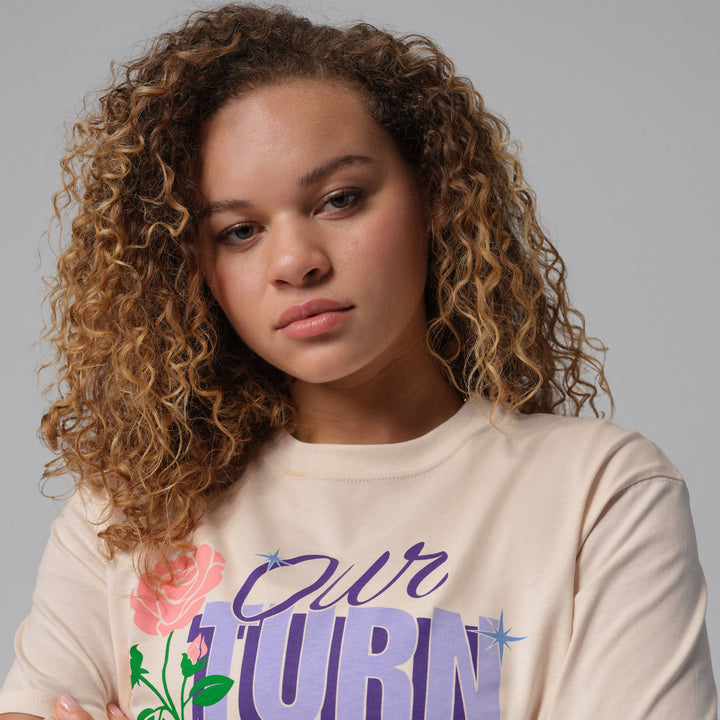 Womens Jordan “Our Turn” Graphic T-Shirt - Chalk 2