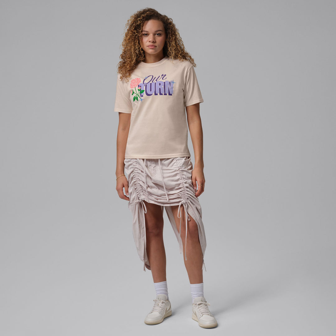 Womens Jordan “Our Turn” Graphic T-Shirt - Chalk 6